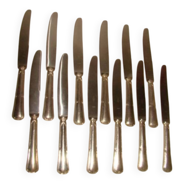 12 couteaux de table avec manche trilobé de marque ''G.Vivier