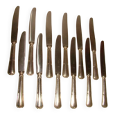 12 couteaux de table avec manche trilobé de marque "G.Vivier"