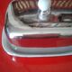 White and silver ceramic butter dish