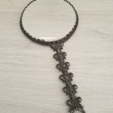 Hand mirror XIXth 28x13cm