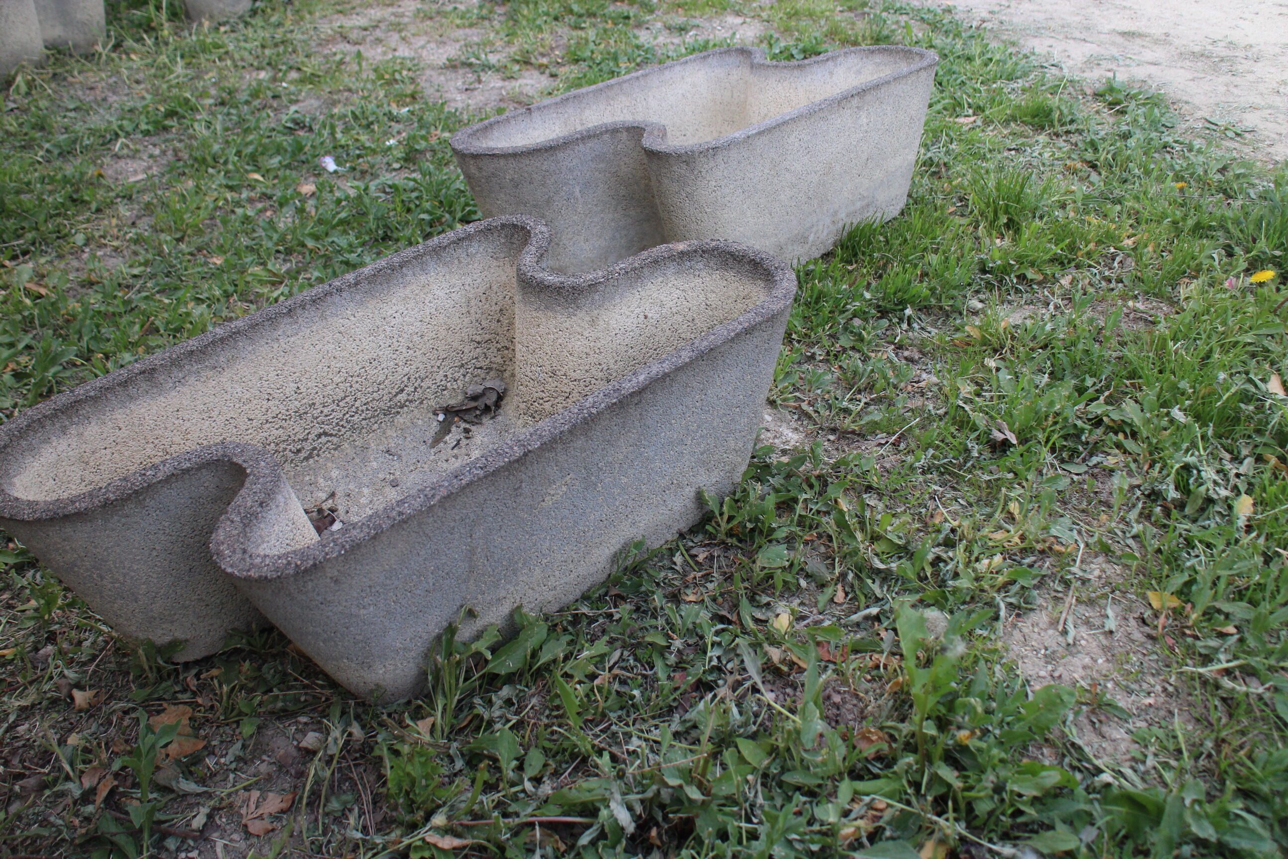 Pair of cement planters