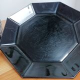 9 assiettes plates noires Arcoroc