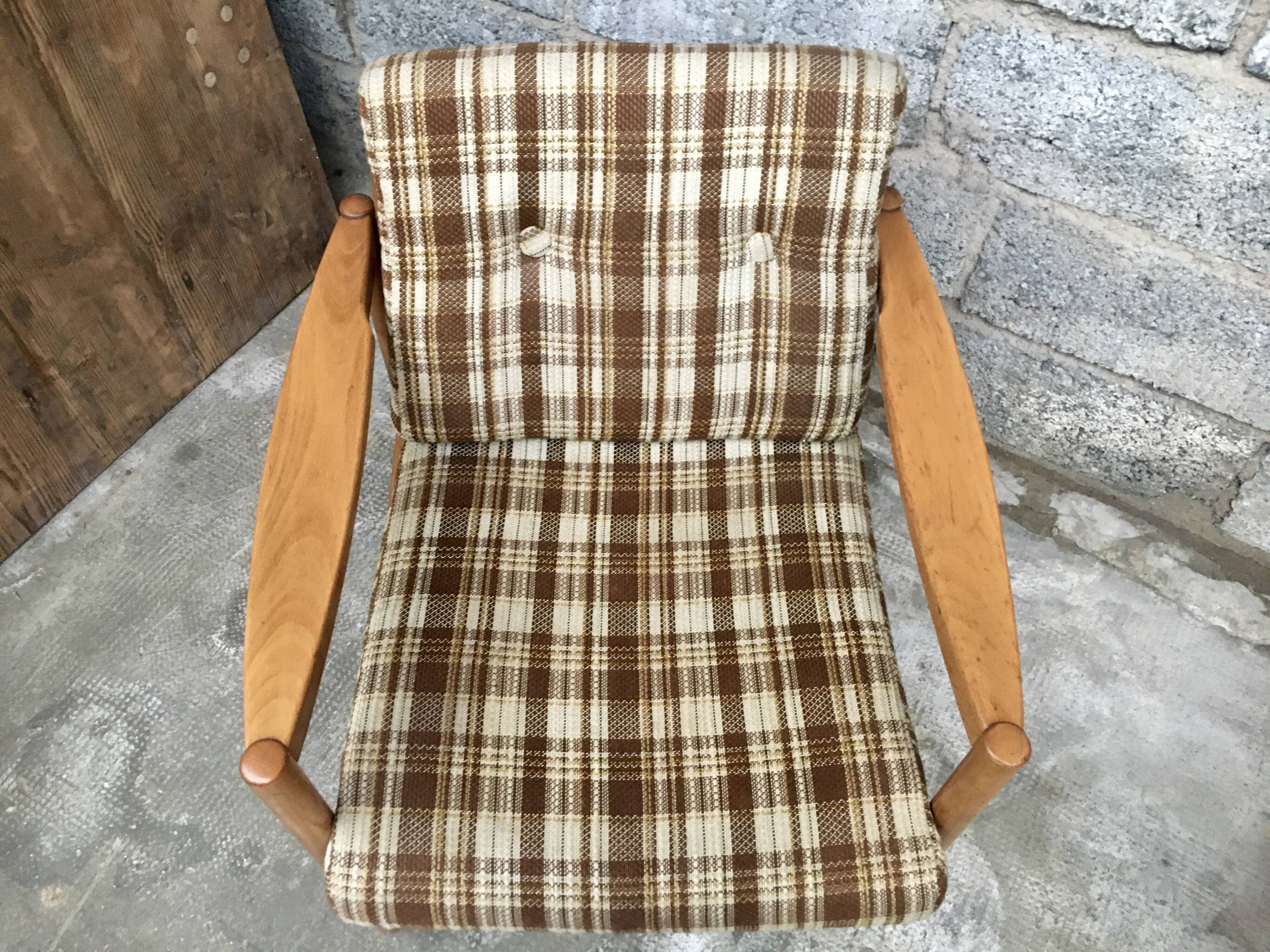 Pair of Scandinavian armchair fabric tiles