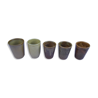 5 sandstone cups