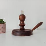 Antique wooden hand candle holder, 19th century