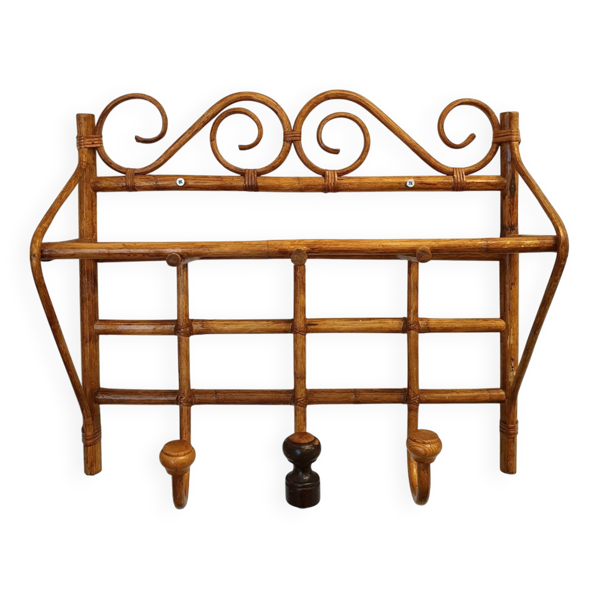 Vintage rattan shelf