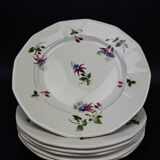 Set of 6 Sarreguemines dinner plates, Bermudes model – circa 1950