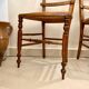 4 chaises en bois et cannage