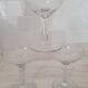 Champagne glasses in blown glass and chiseled decoration