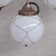 Opaline and brass mid-century caged pendant