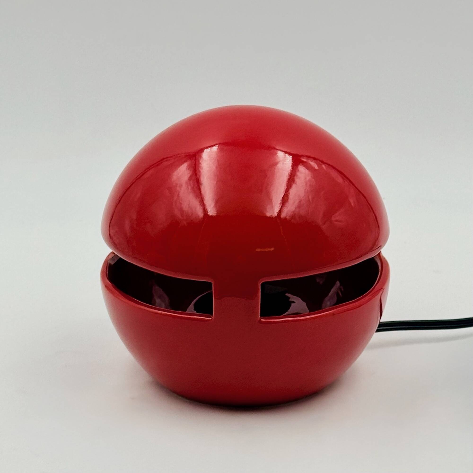 Red Space Age lamp in ceramic, Italy, 1970s.