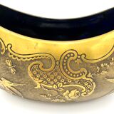 Crystal and copper shuttle cup Léon Ledru Val Saint Lambert