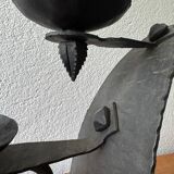 Brutalist wrought iron chandelier from the 60s