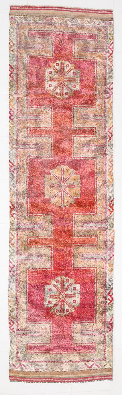 Turkish Vintage Runner Rug, 97x353 Cm