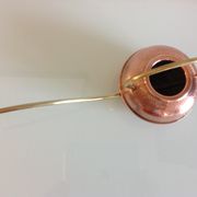 Red copper watering can in Scandinavian style 60s-70s