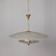 Lustre vintage années 40 en cristal décoré et laiton design italien