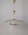 Lustre vintage années 40 en cristal décoré et laiton design italien