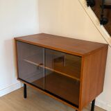 Low teak display cabinet