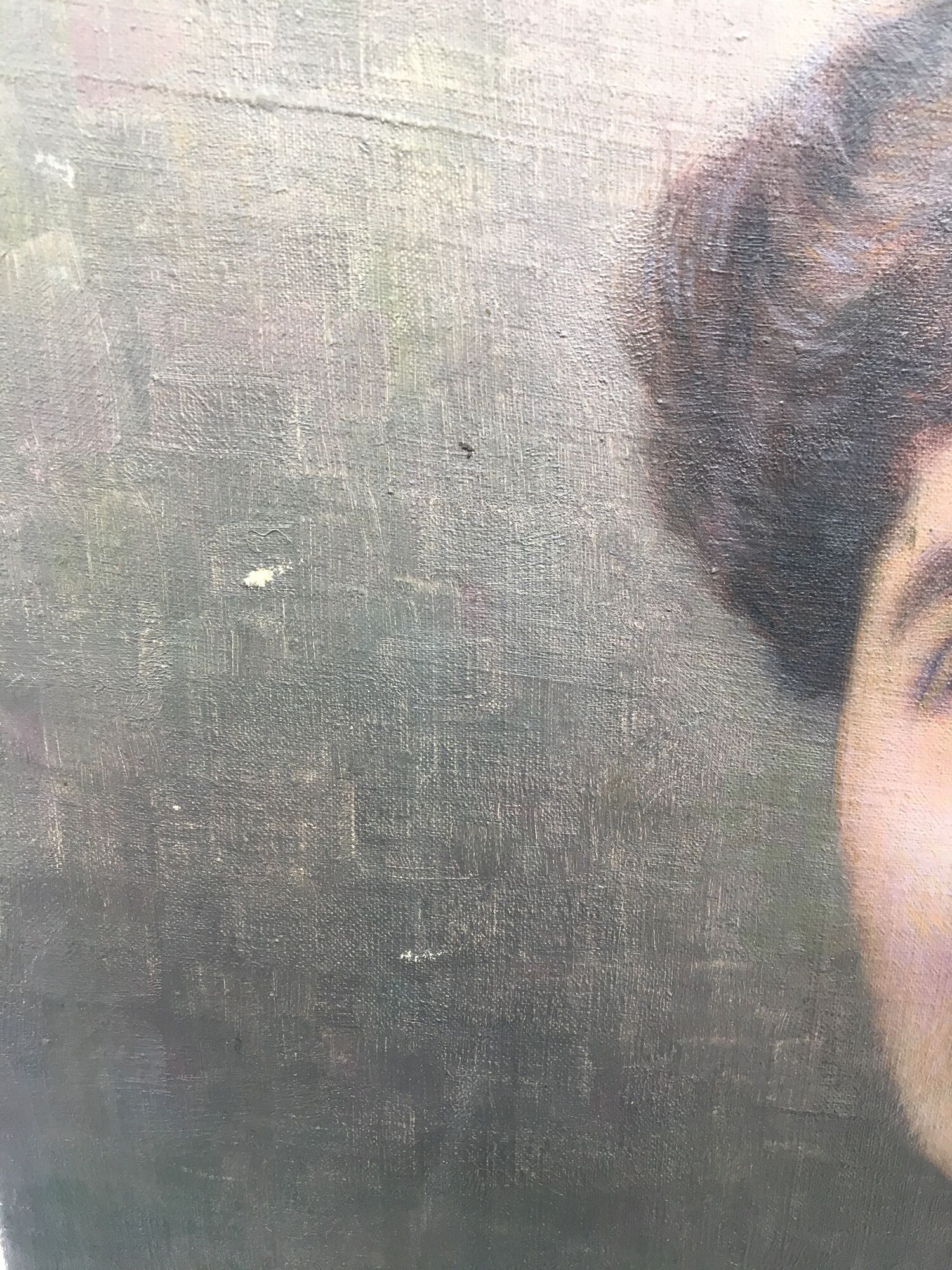 Portrait woman with blue eyes, oil on canvas signed J Bernard 1929