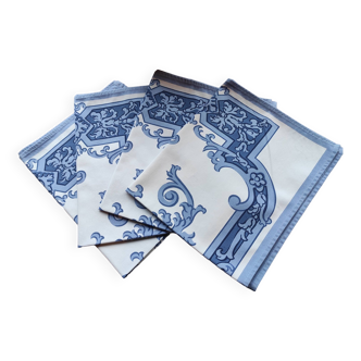 Set of 4 Beauvillé & Triodes napkins