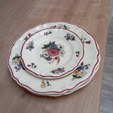 Three rustic plates Sarreguemines France