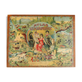 Old saussine geographical atlas in the form of a set of cubes around 1900