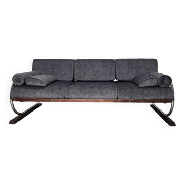 Bauhaus chrome sofa by Robert Slezak for Slezak factories, 1930s