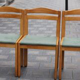 4 Musterring solid oak chairs, 1970