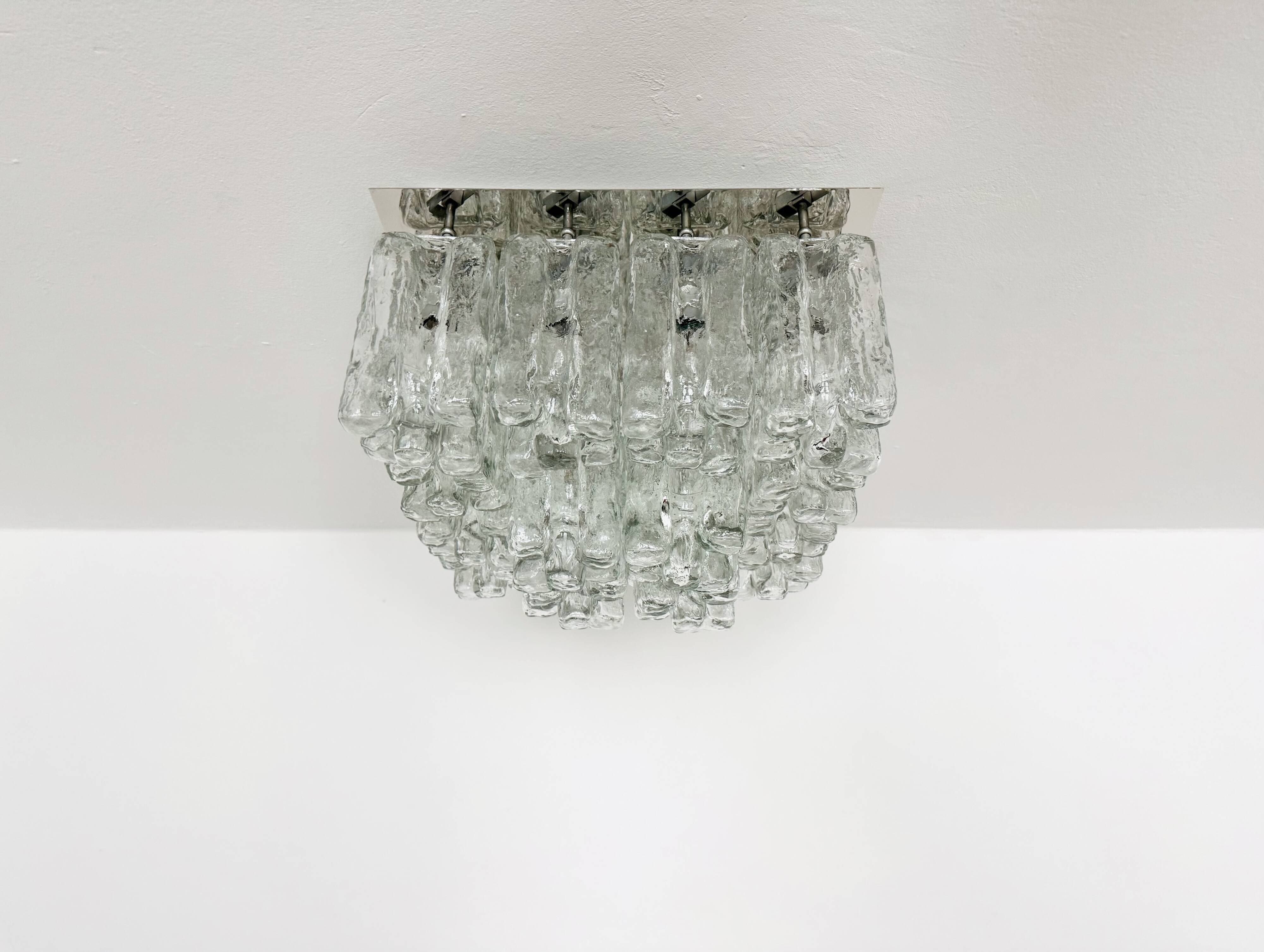 Large Austrian Granada Flush Light by J.T. Kalmar