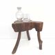 Brutalist coffee table free-form wood