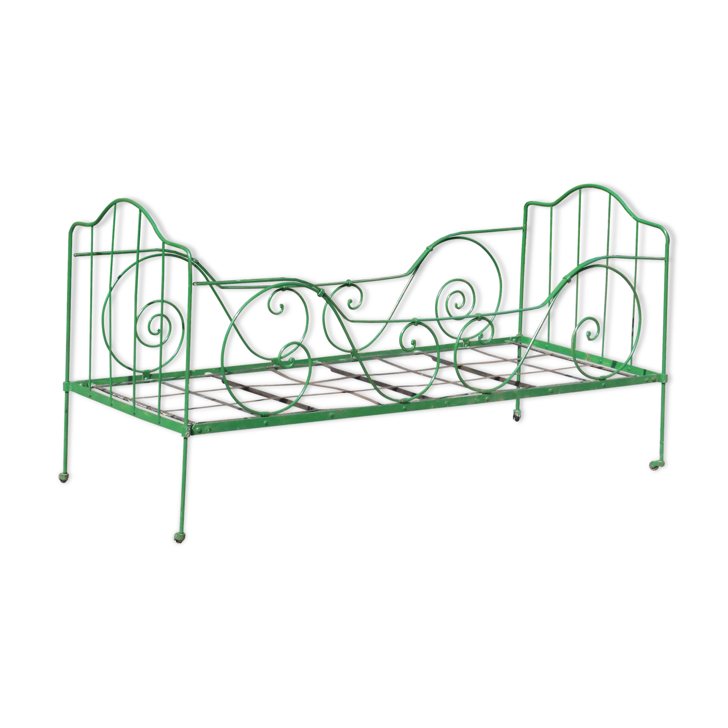Antique metal bed, vintage