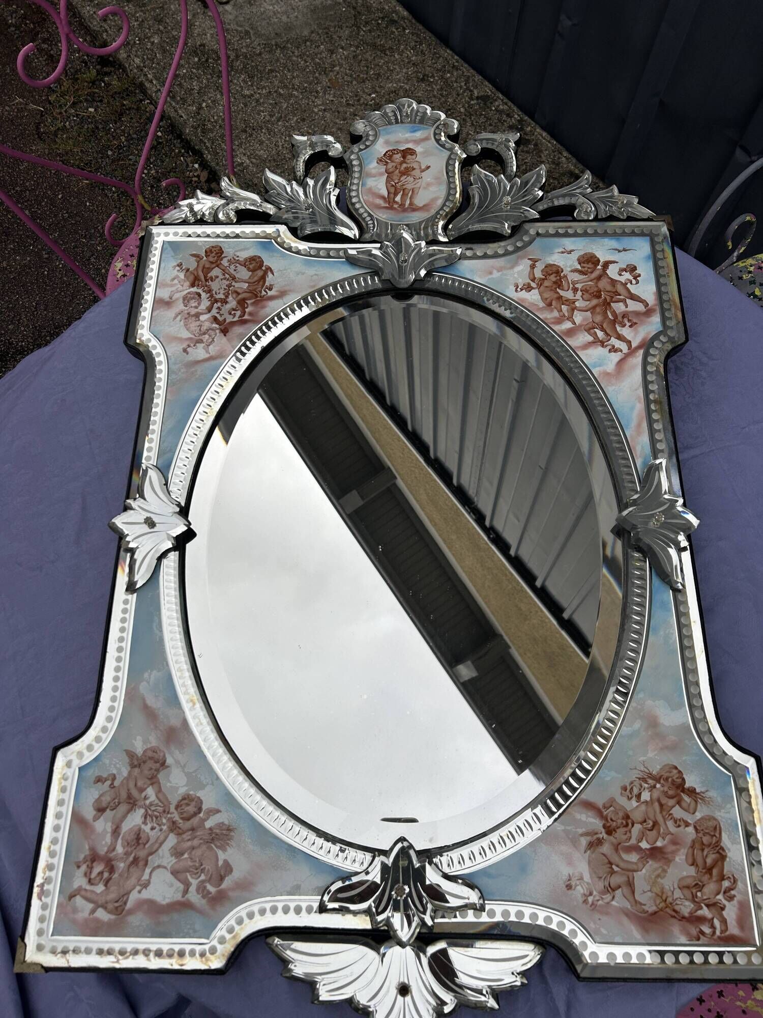 Italian mirror with the four seasons