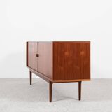 Midcentury Danish sideboard in teak with tambour doors by Løvig 1960s