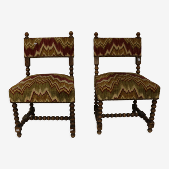 Paire de chaises Louis xiii (style)