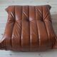 Cognac  brown leather Togo living room set, set of 5