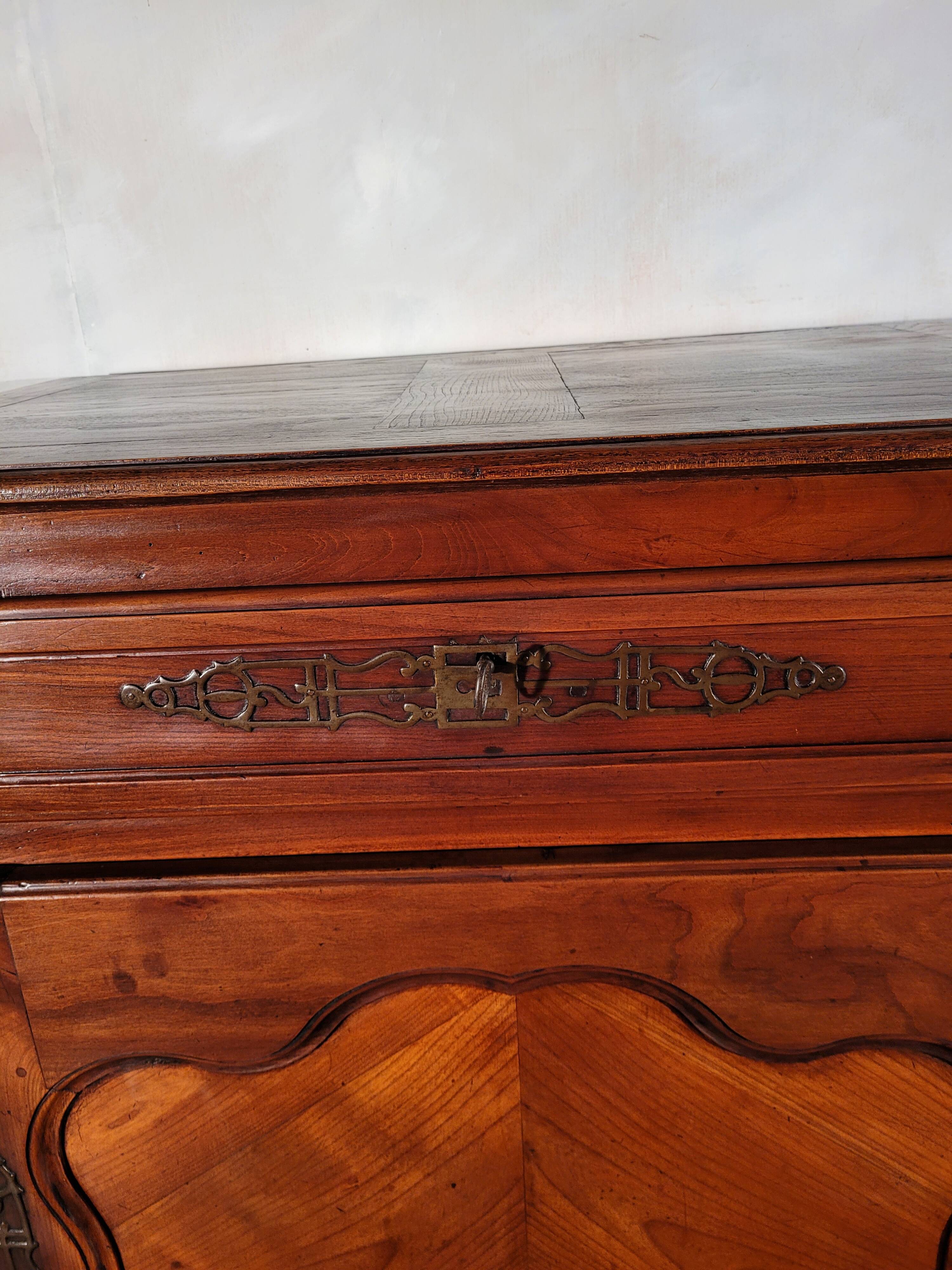 Large Louis XV style jam maker in cherry wood