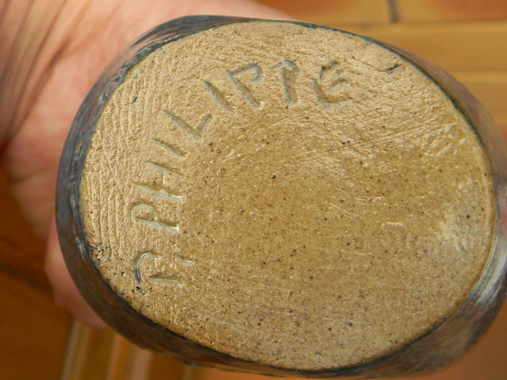 Vintage blue sandstone vase