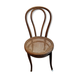 Chair Thonet N ° 18 endXIX eme wood turned & rattan