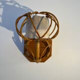 Vintage rattan wall lamp