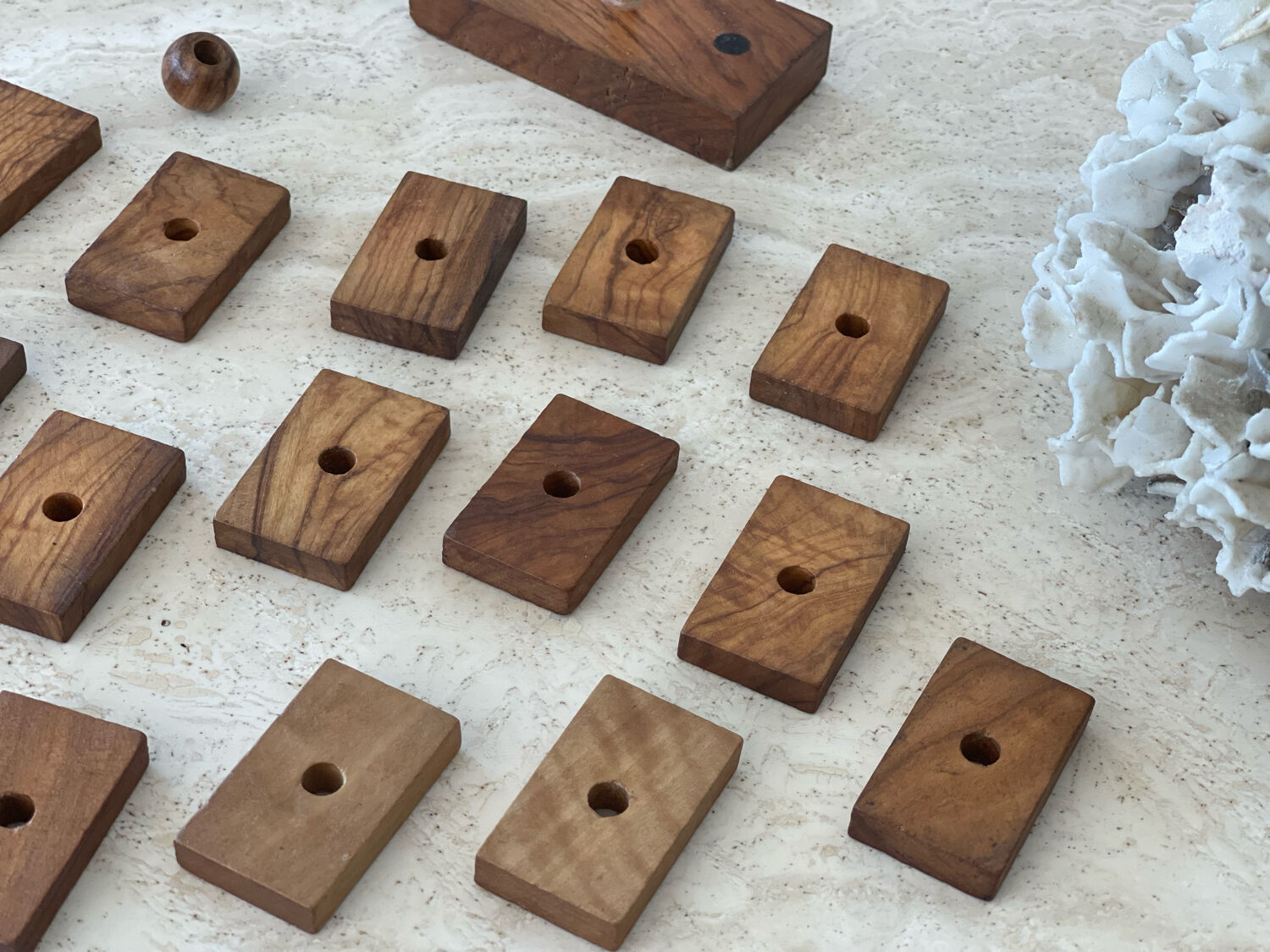 Vintage wooden domino game