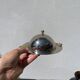 Silver-plated metal butter dish with knots