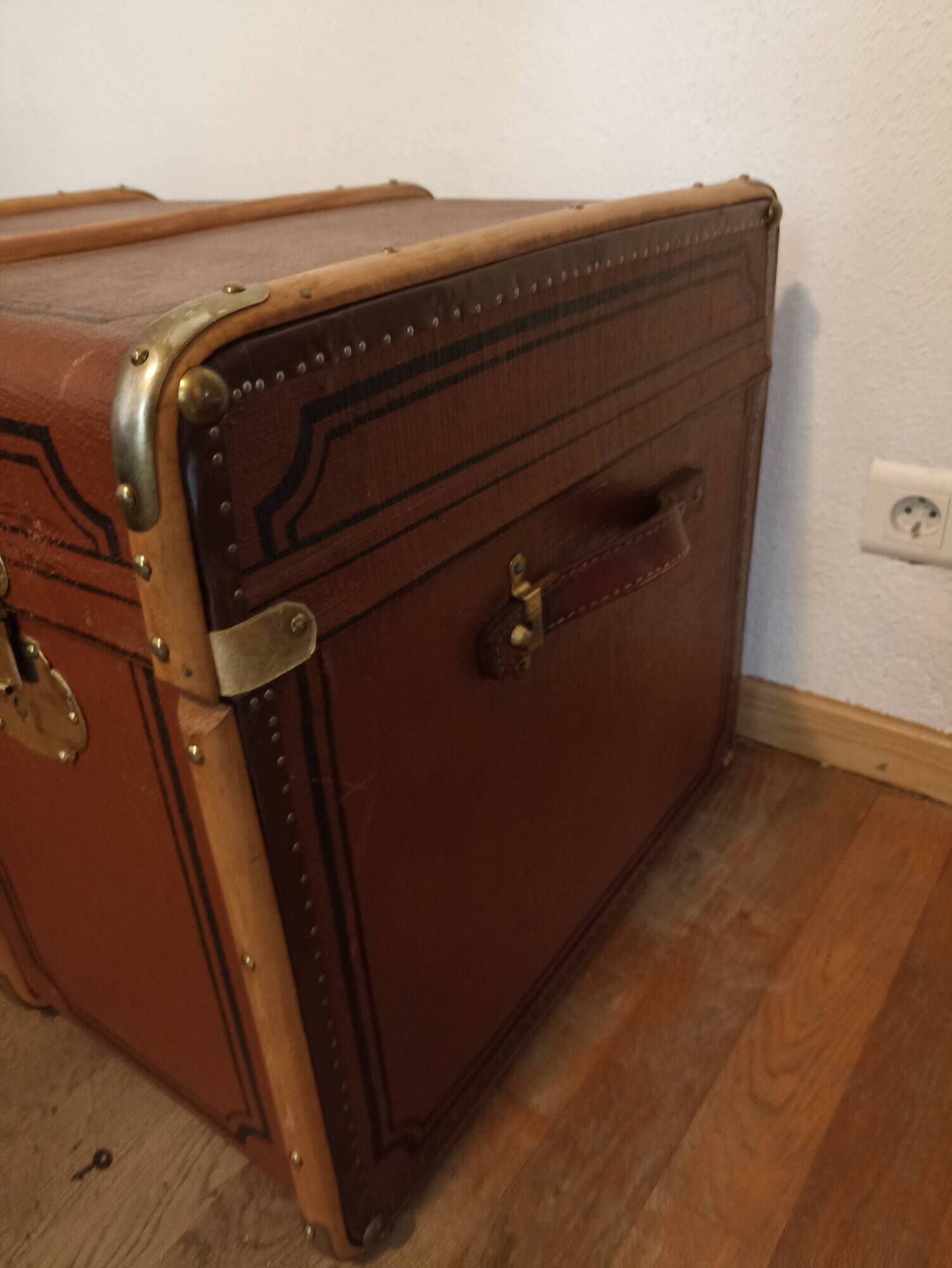 Antique travel trunk