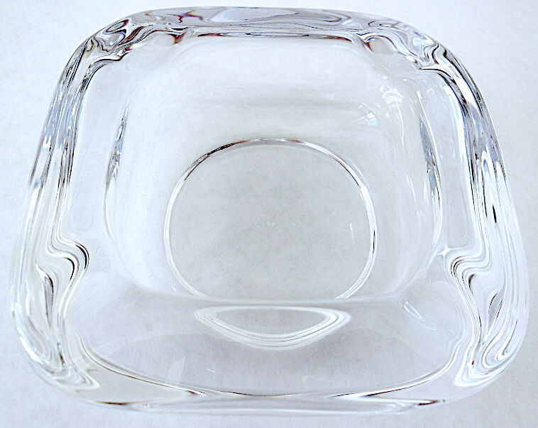 Small square ashtray vintage Crystal Vannes le Chatel
