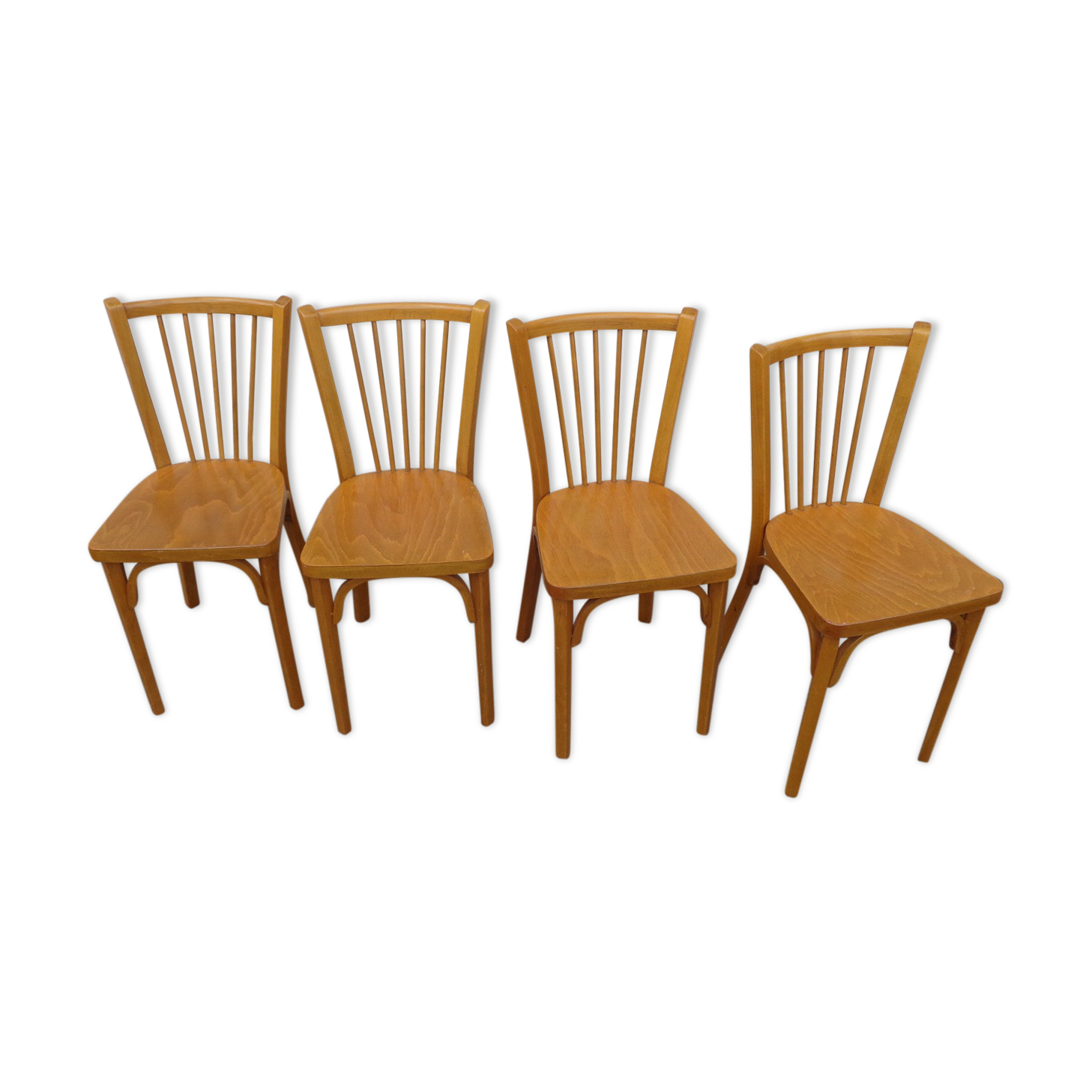 Set of 4 Baumann chairs with bars