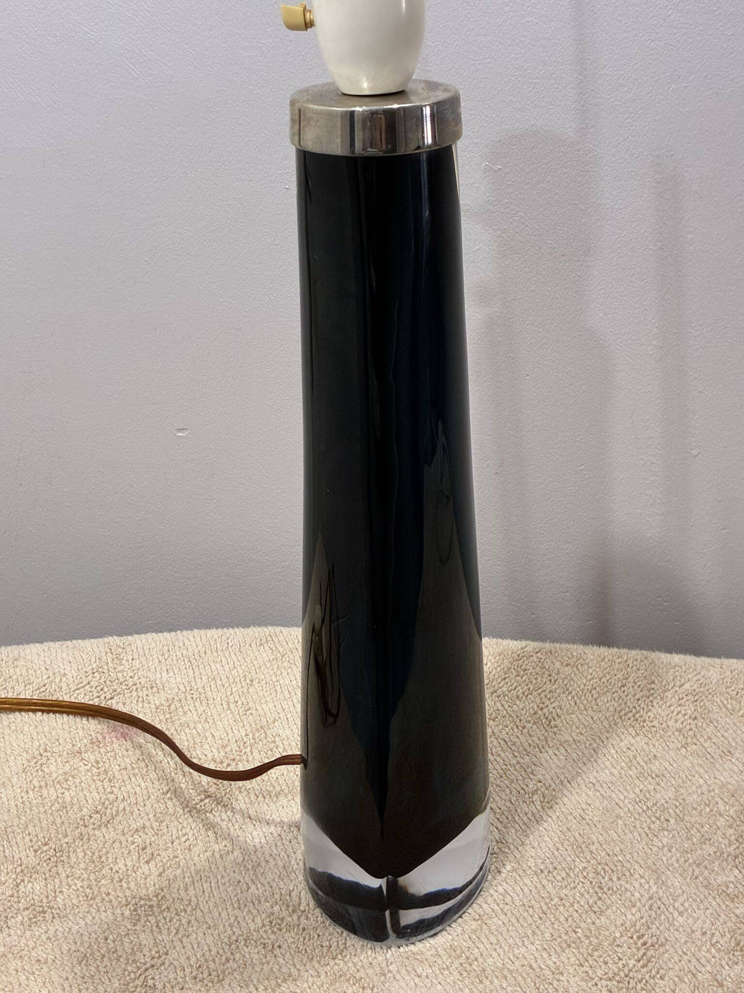Carl Fagerlund for Orrefors RD 1566 glass table lamp, 1960s