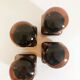 Lot de 4 flacons bocaux en verre ambré style apothicaire