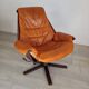 Fauteuil lounge vintage Göte Mobler 1960 pivotant et inclinable