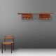 Mid-century coatrack by De Coene in bent plywood, Belgium 1960