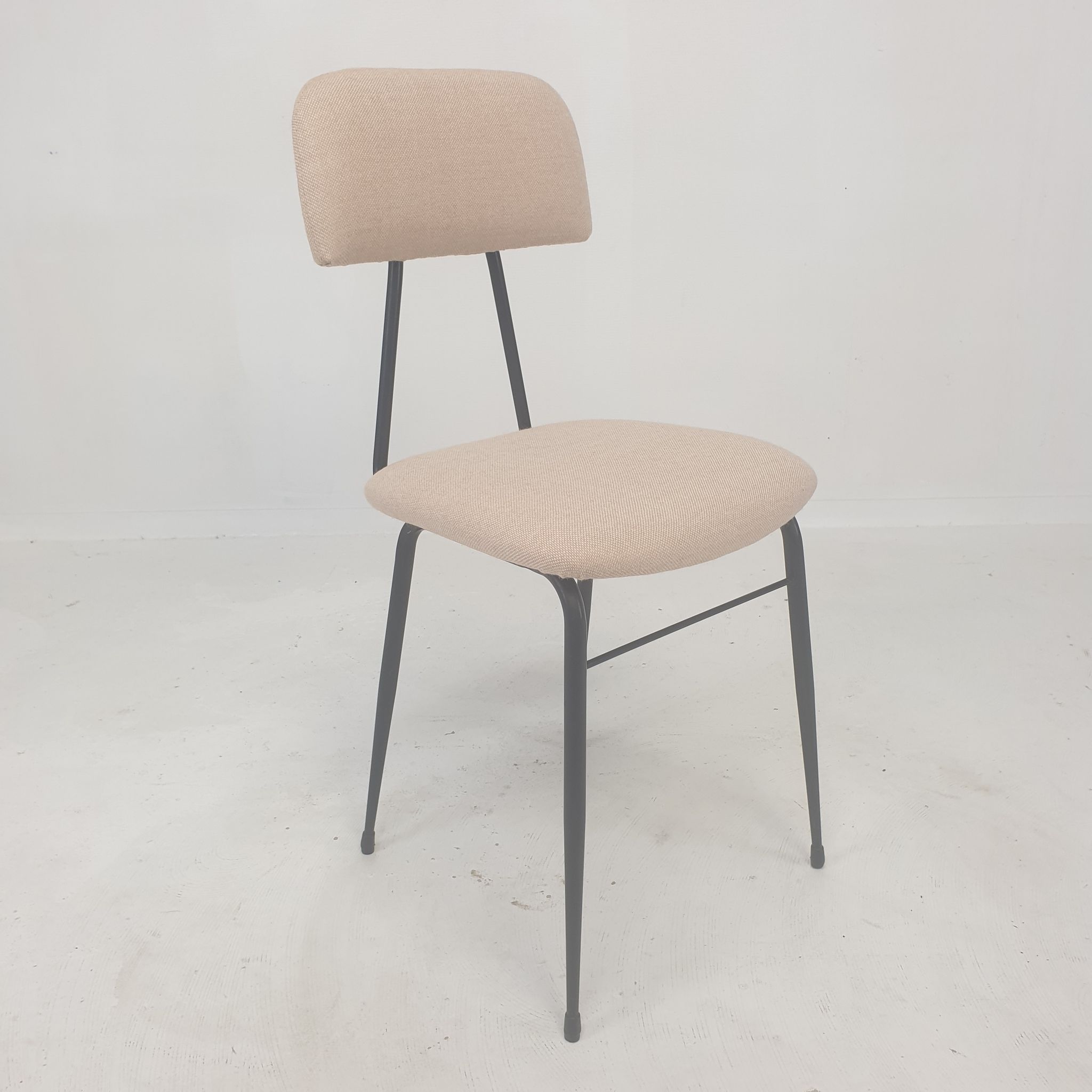 Set of 4 Italian Metal Dining Chairs, 1960's