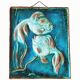 Wall plaque in glossy ceramic 1930, Gustav HEINKEL (1907-1945), Majolica from KARLSRUHE